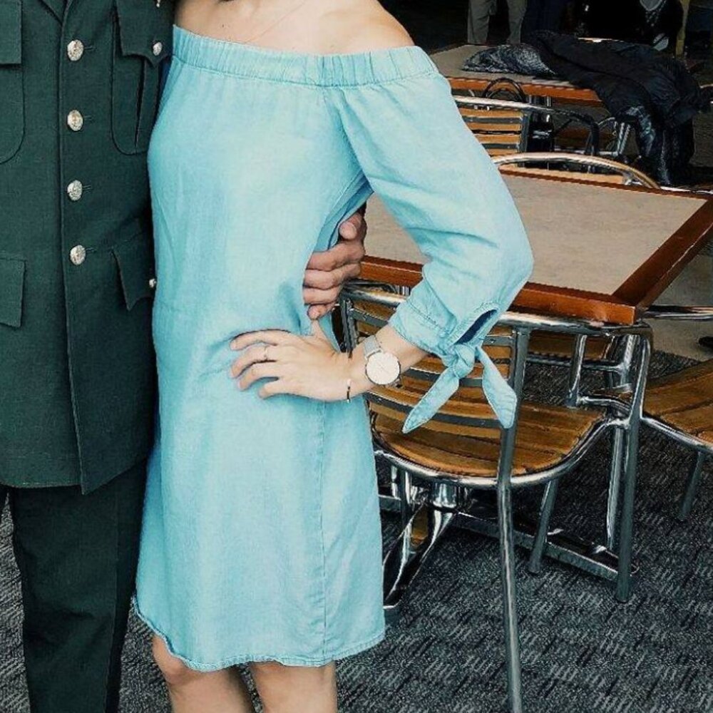 Ella Moss Denim Off Shoulder Dress